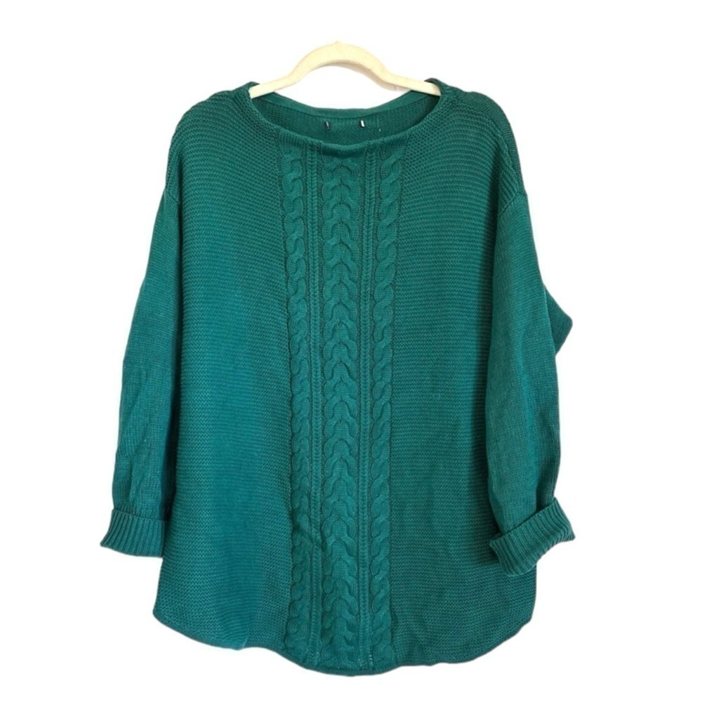 Dark green cozy warm knit sweater size L/XL
